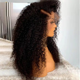 Perruque Brésilienne Kinky Curly HD Lace  – Cheveux Humains 100 %, Effet Naturel